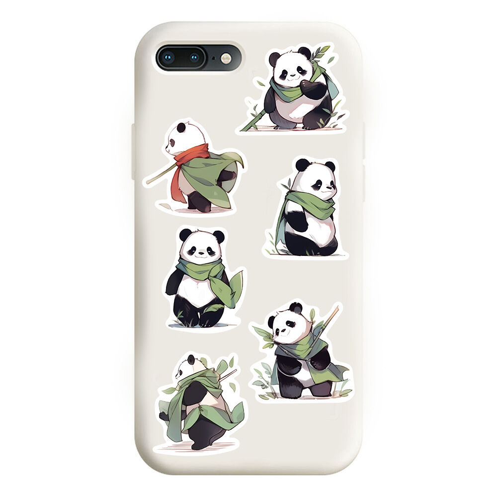 Set 50 miếng sticker hình dán chống nước gấu trúc panda