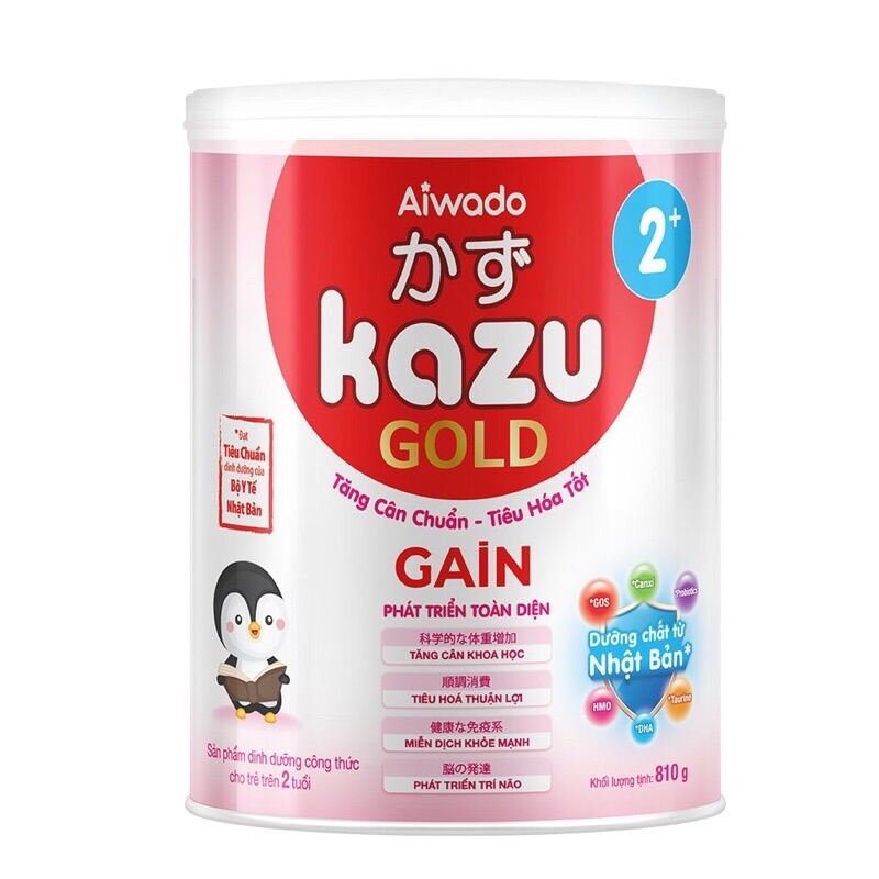 Sữa bột Kazu Gold Gain 0+, 1+, 2+ 800g (date 2024)