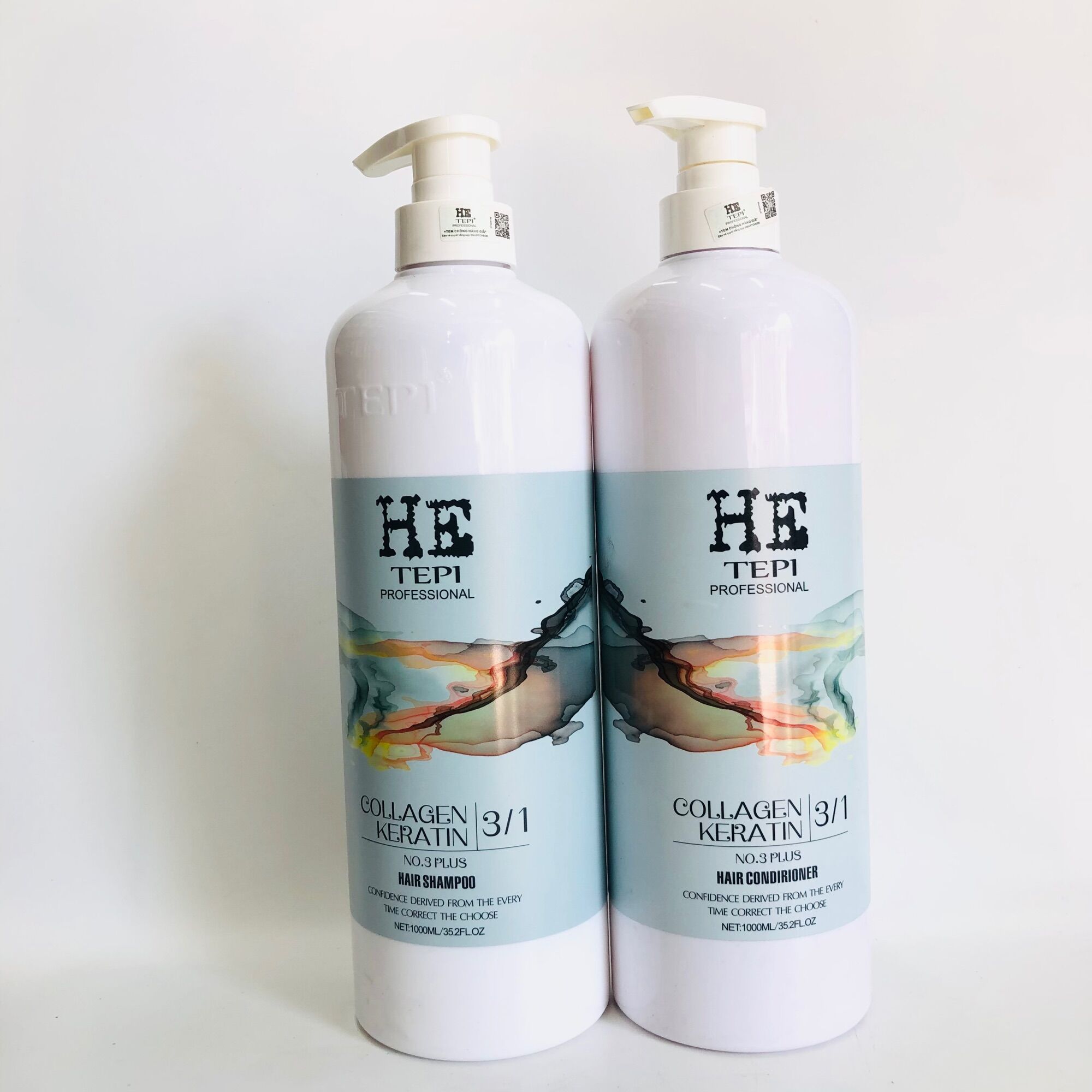 Cặp dầu gội xả tái sinh tóc HE Tepi 1000ml*2