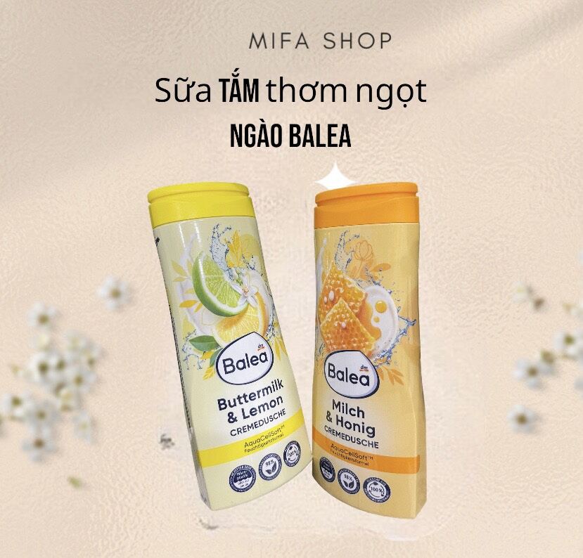 Sữa tắm mùi hương thơm ngọt ngào của Balea hàng Đức