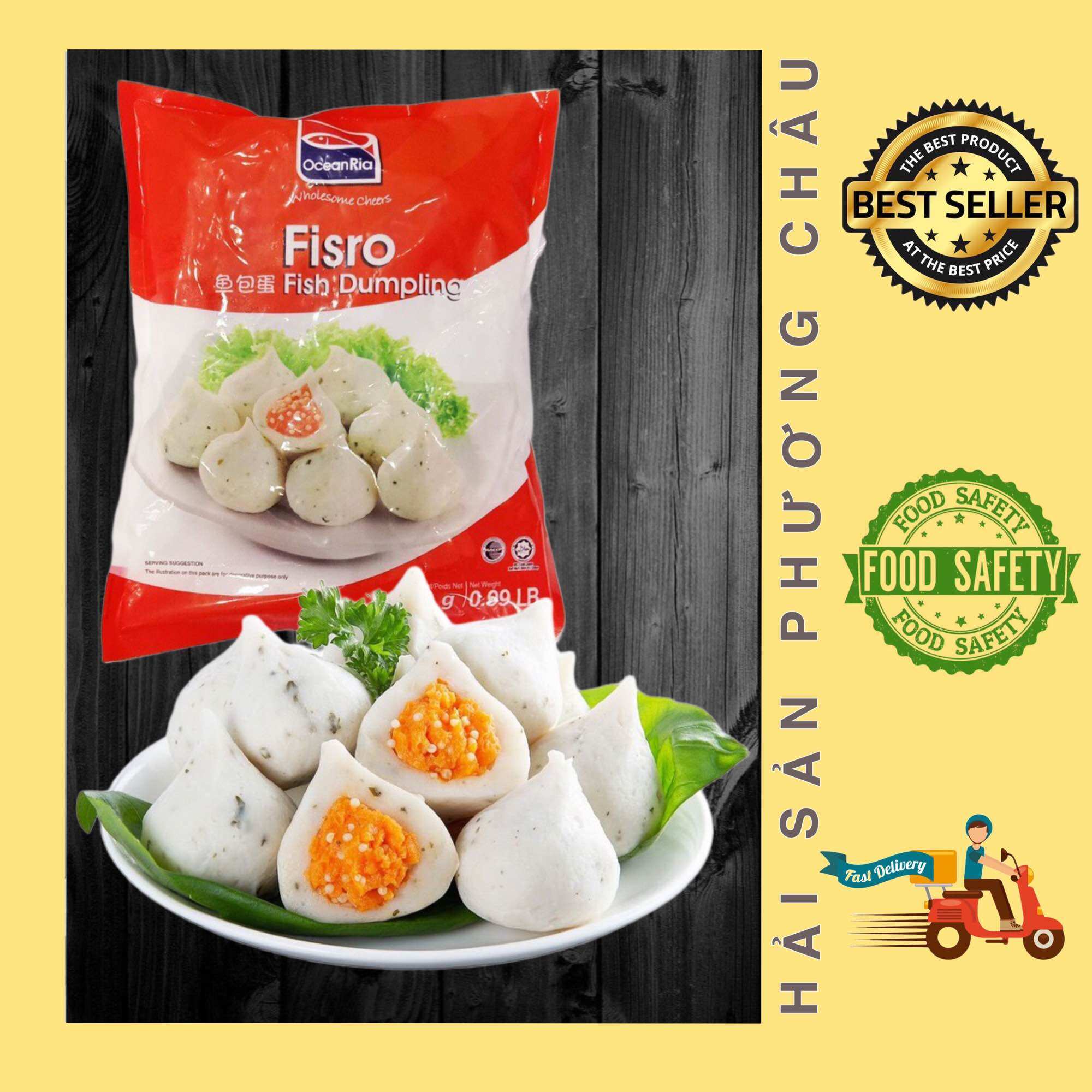 Viên thả lẩu bánh bao trứng cá hồi 450g