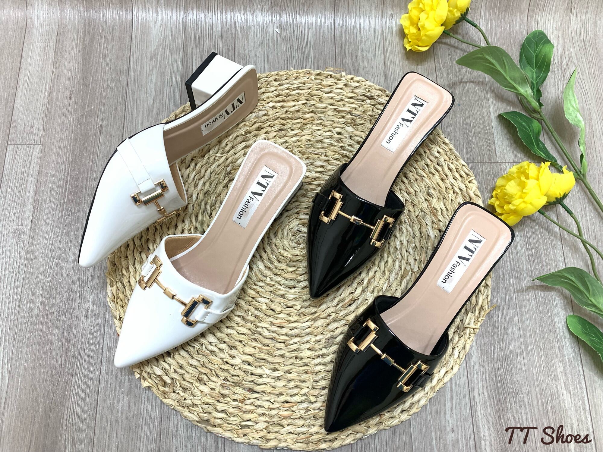 Sục Đính Khóa 5 Cm Thời Trang TT Shoes Mũi Nhọn TI02