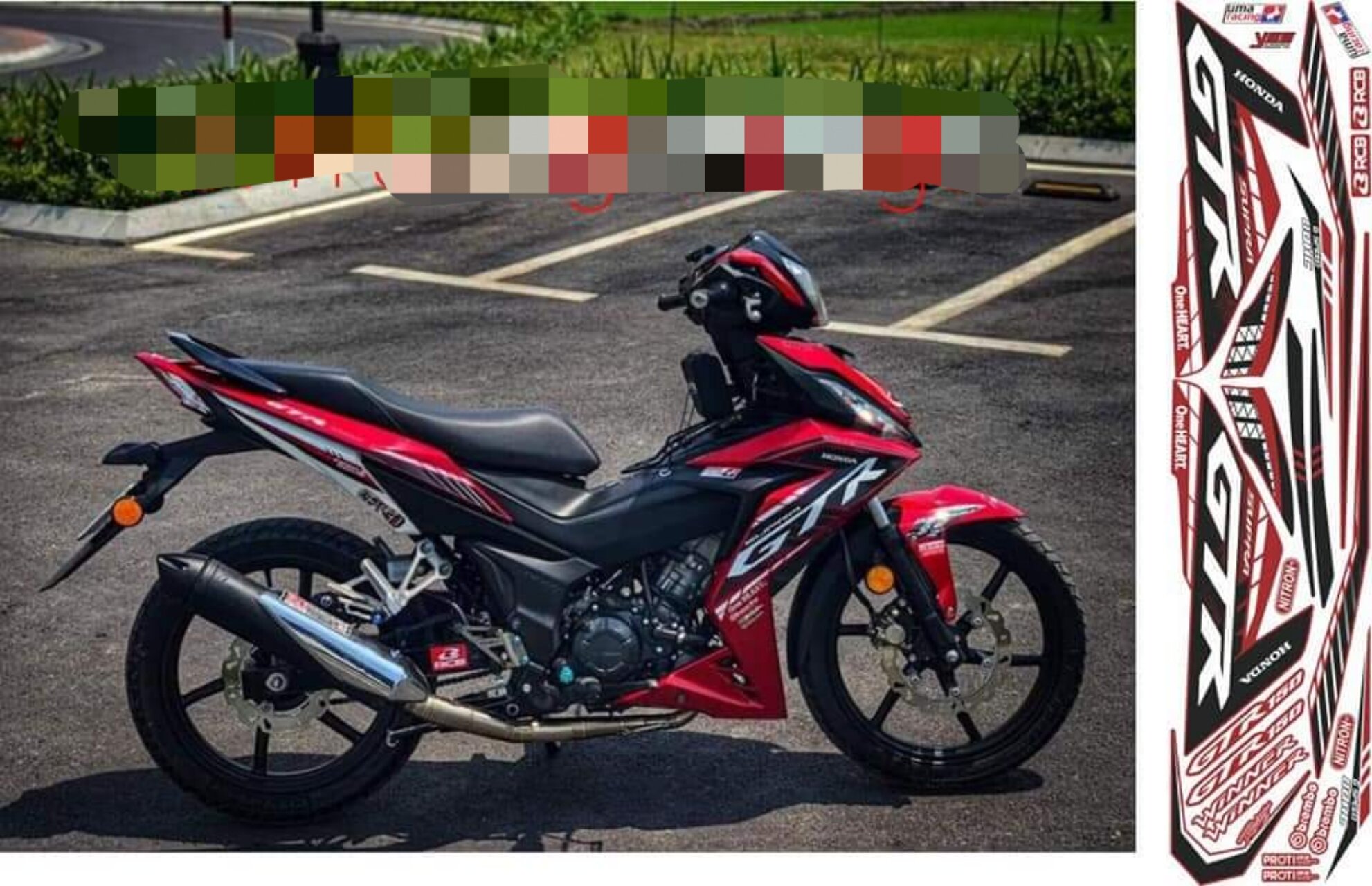 Tem rời winner v1 đỏ trắng đen gtr