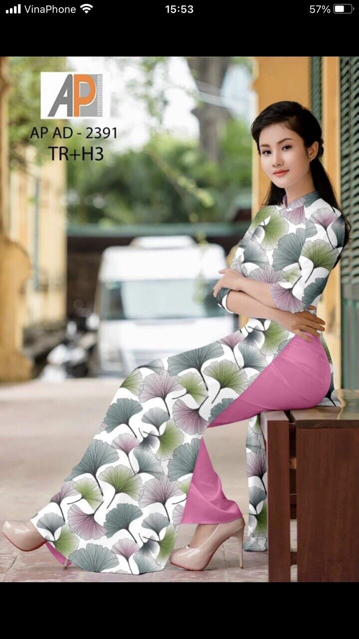 Vải áo dài chiếc lá