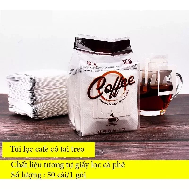 50 chiếc phin giấy cà phê, túi lọc cà phê