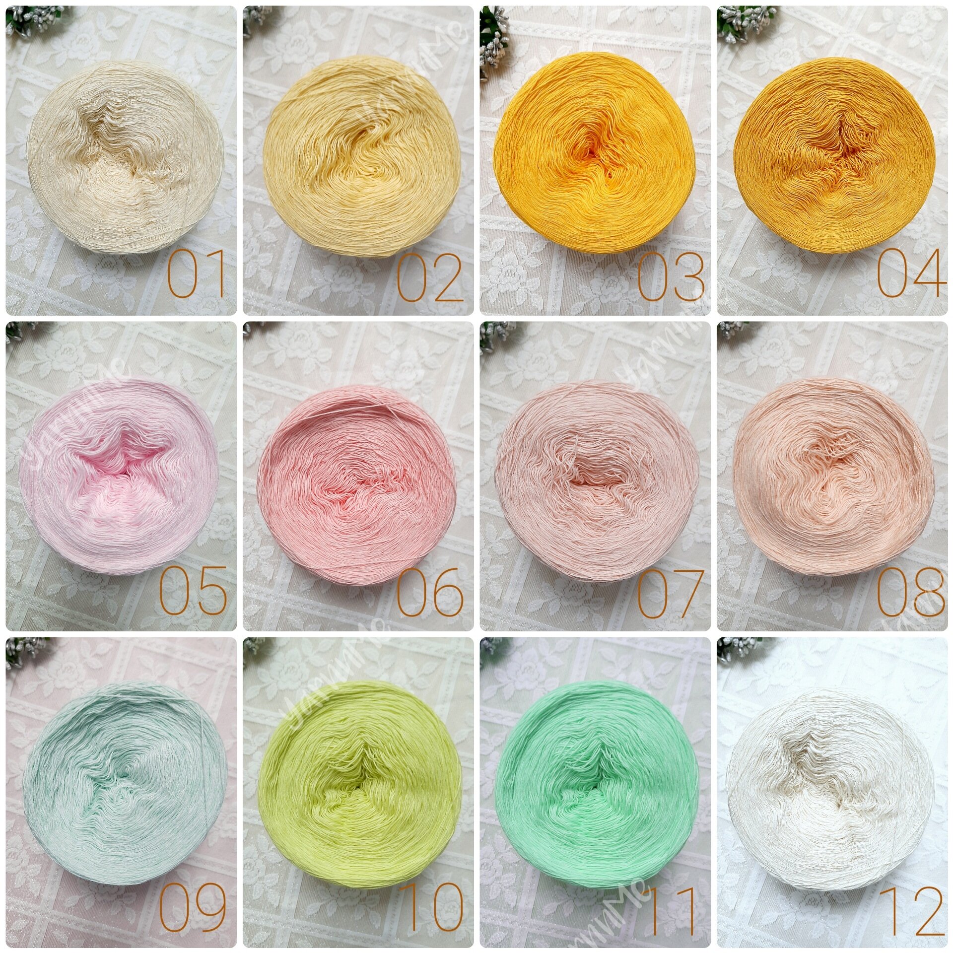 (25-56) Sợi lace cotton Nhật pha lụa viscose, se 0.5mm