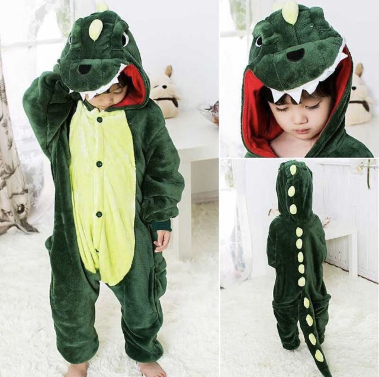 1 bộ đồ thú khủng long nhiều mầu đủ size