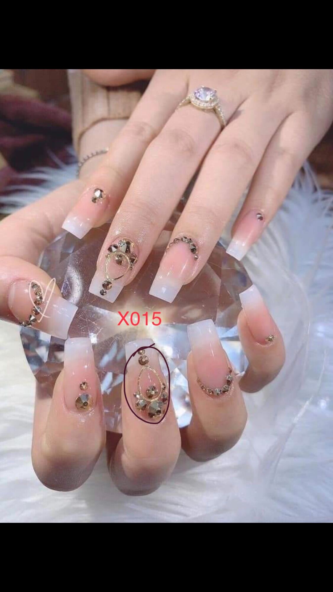 Móng Tay Giả - Nail Thiết Kế(24 Móng Đủ Size Kèm 2 Loại Keo Và Dũa)