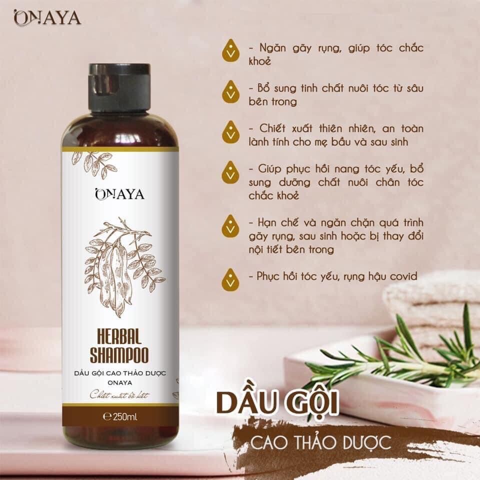 Combo gội xả xịt tóc cao thảo dược Onaya