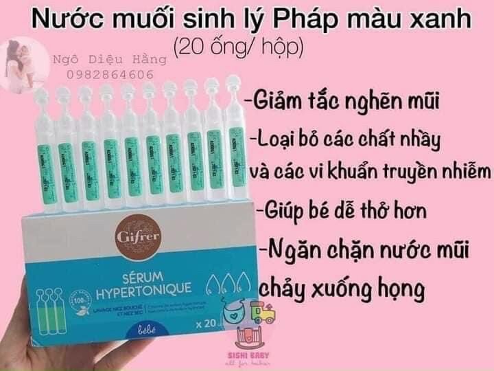 Nước muối Gifrer tép xanh chống nghẹt mũi