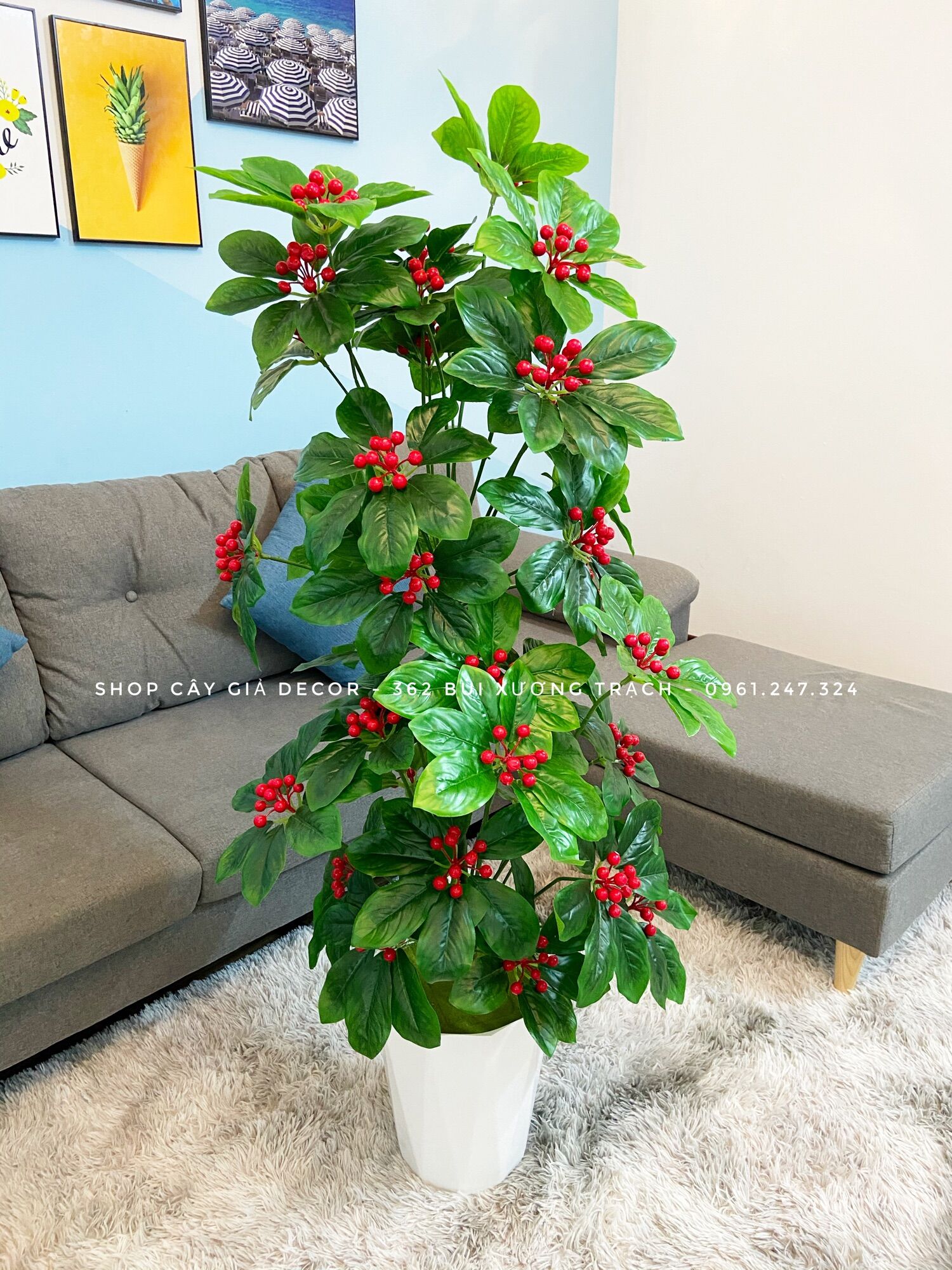 Cây kim ngân lượng m4 - cây giả decor
