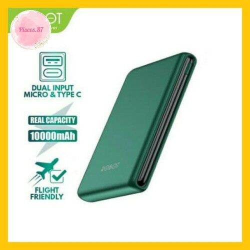 Pin sạc dự phòng 10000mah robot rt180 1 output usb & 2 input micro/type-c - ps87