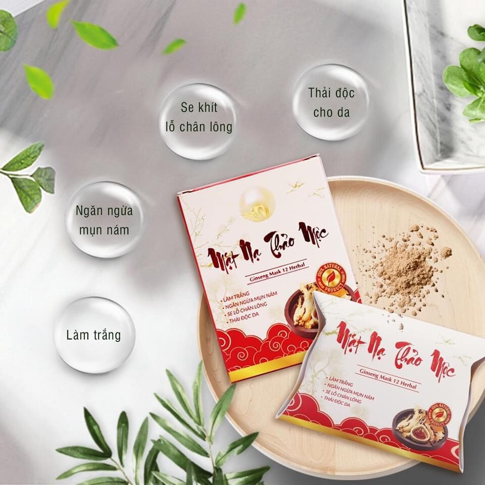 Mặt nạ bột dưỡng da ngọc sâm