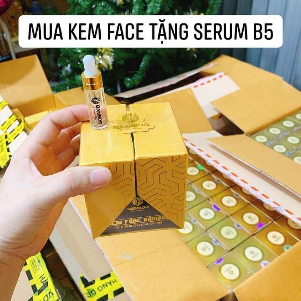 KEM FACE LỤA BAMBOO TẶNG SERUM B5