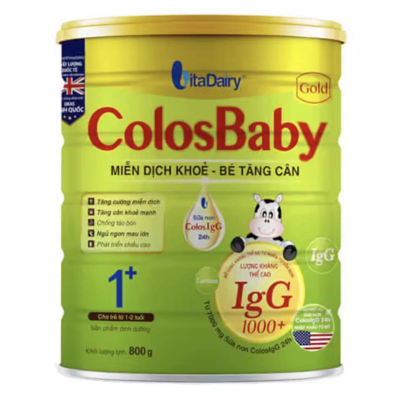 Sữa bột Colosbaby Gold 1+ 800g , Date mới - tích mã QR