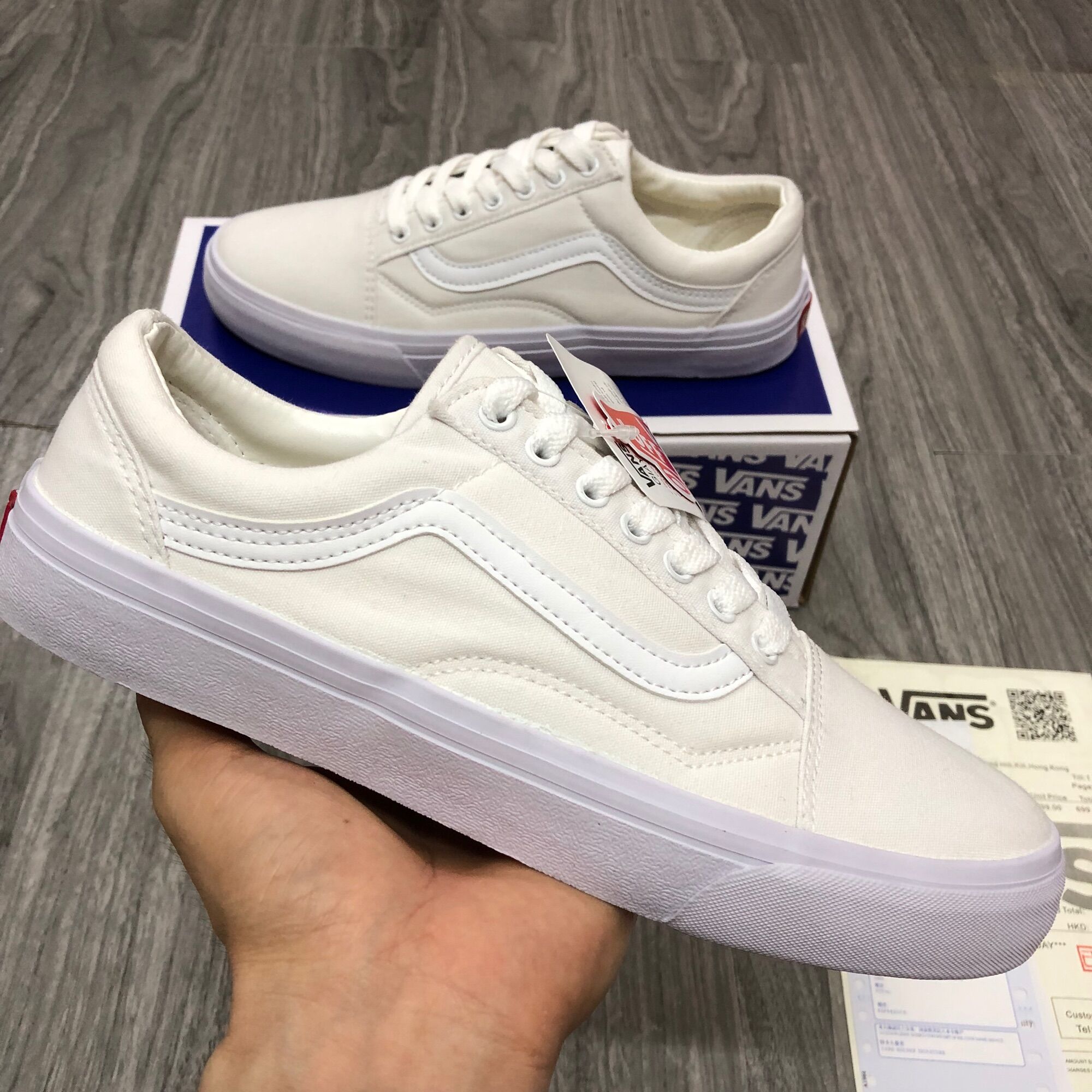 Giầy Vans Old shool Trắng
