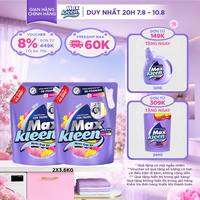 Combo 2 Nước giặt cho máy giặt cửa trước MaxKleen hương Dấu Ấn Ngọt Ngào 3.6kg
