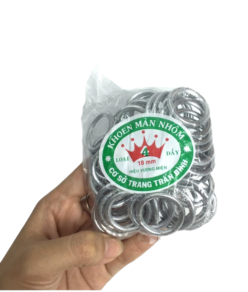 Combo 10 Khoen Tròn Móc Màn (Nhôm - Nhựa) 2,5 - 3,5cm