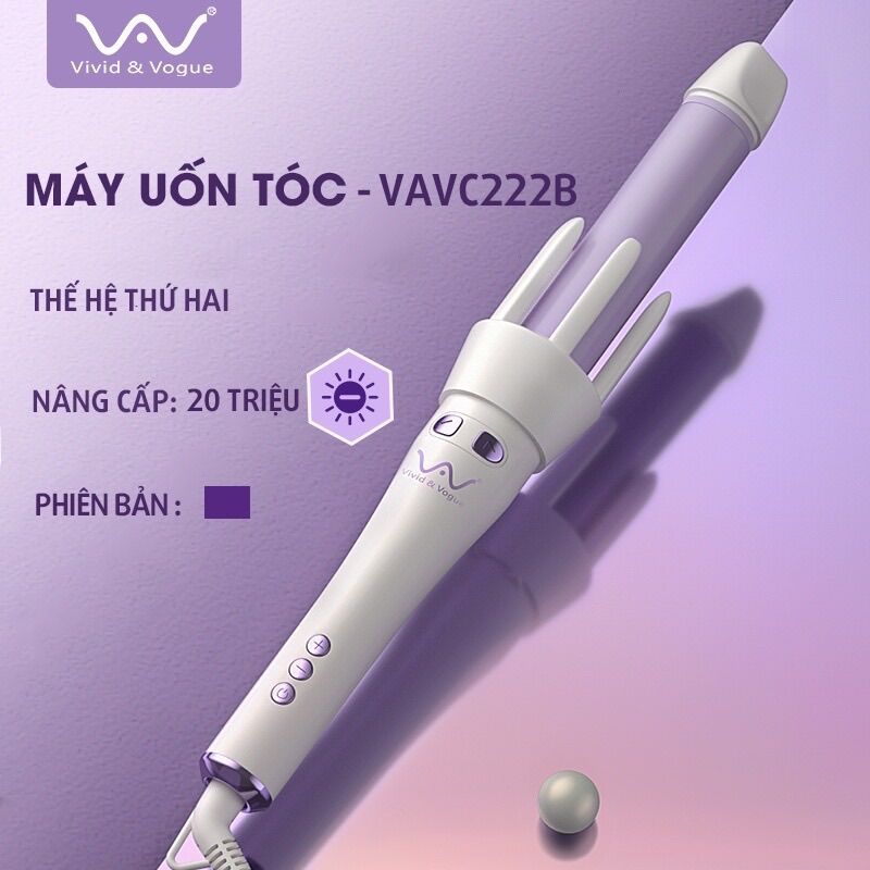 Máy uốn xoăn tự động vivid version 2, trục 32mm có chỉnh nhiệt bh 1 năm