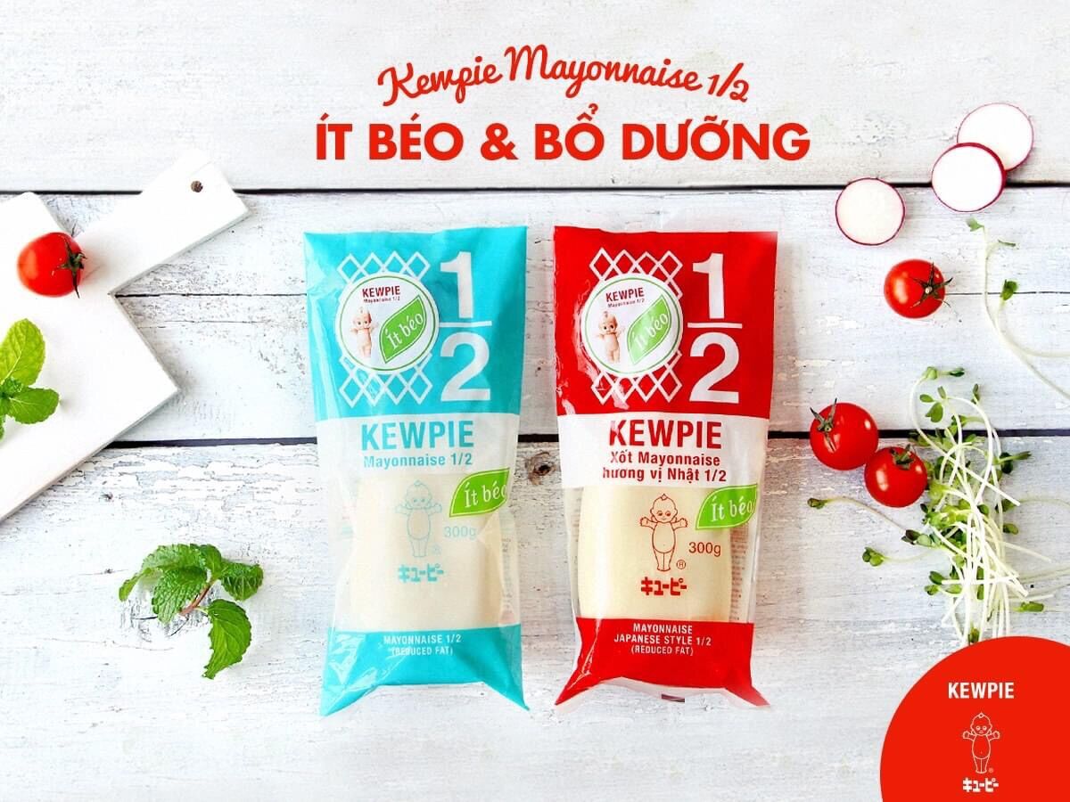 Xốt Mayonnaise 1/2 Ít Béo kewpie 300g