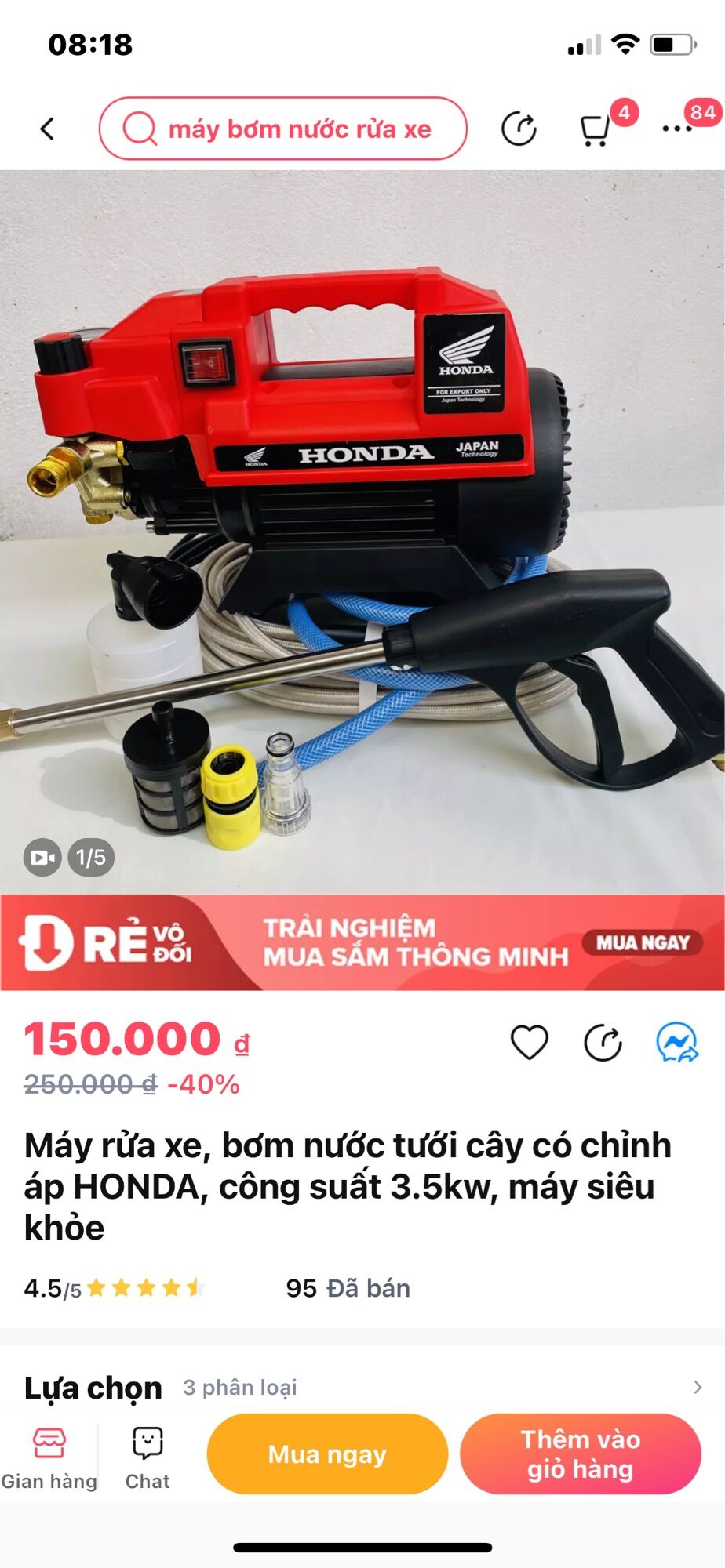 Máy rửa xe “Honda”