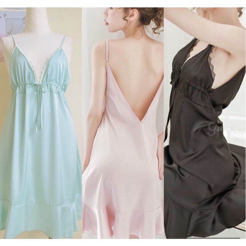 Váy ngủ lụa satin cao cấp
