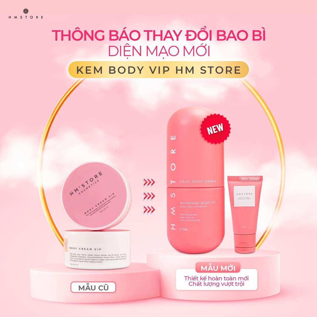 Body vip HM STORE 250g tặng kèm kích trắng + muỗng