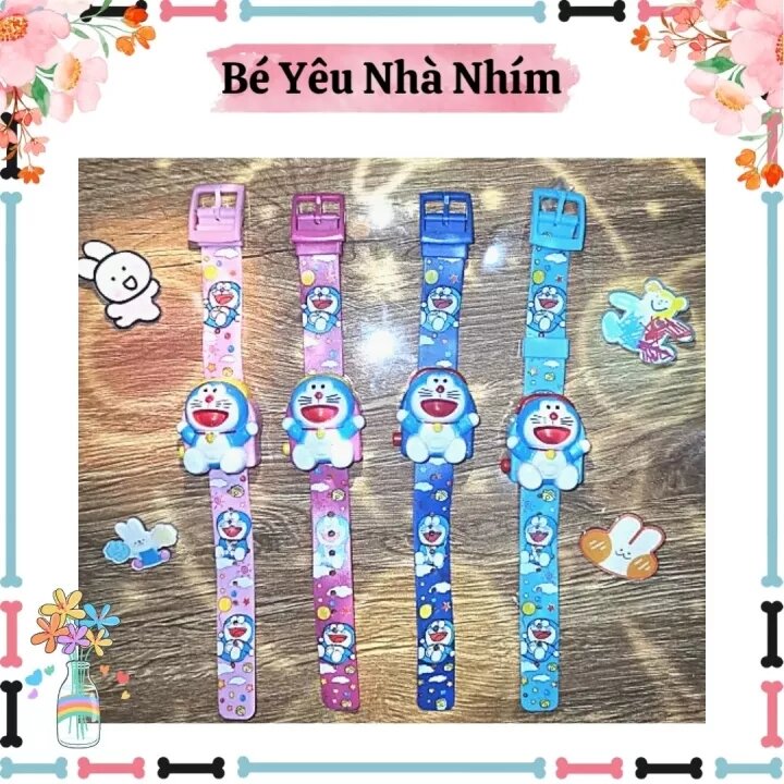 Đồng Hồ Cho Bé Nút Bật Mèo Ú Nhiều Màu Cực Đáng Yêu