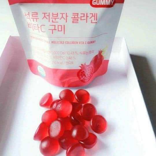 Kẹo colagen Lựu Đỏ Gummy Boto gói 30v chống lão hóa