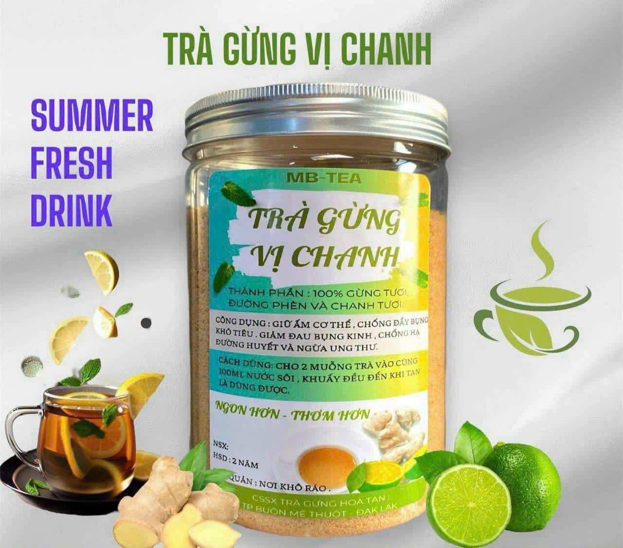 TRÀ GỪNG VỊ CHANH 500gr