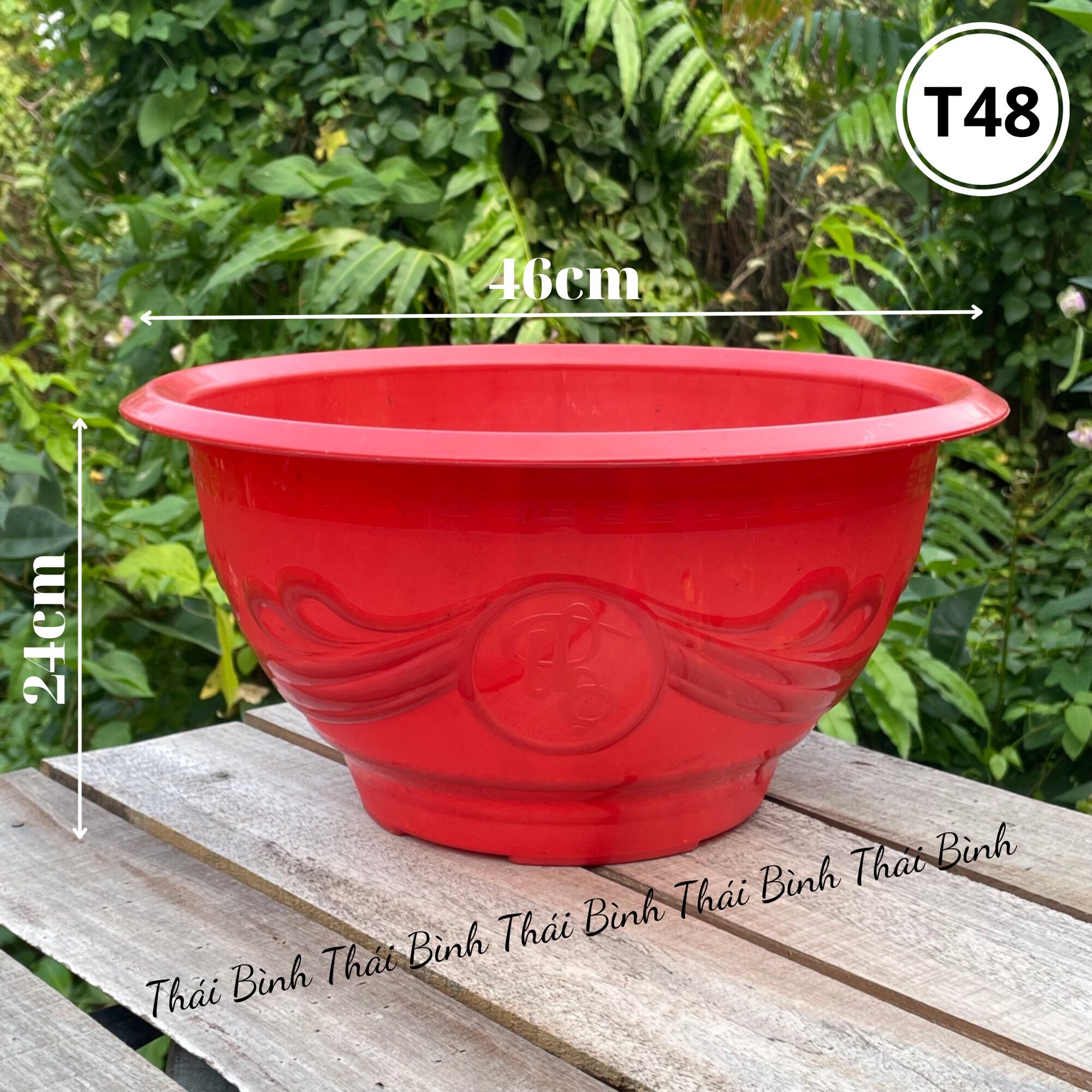 Chậu nhựa truyền thống t48 - chậu nhựa thái bình