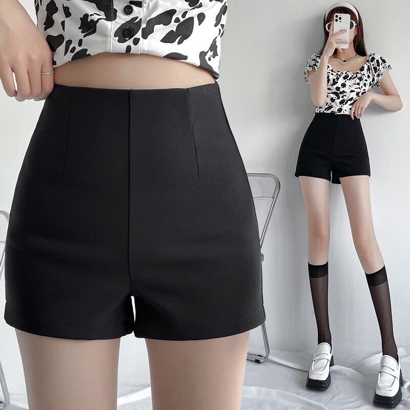 Quần short đùi umi cạp cao khoá sau