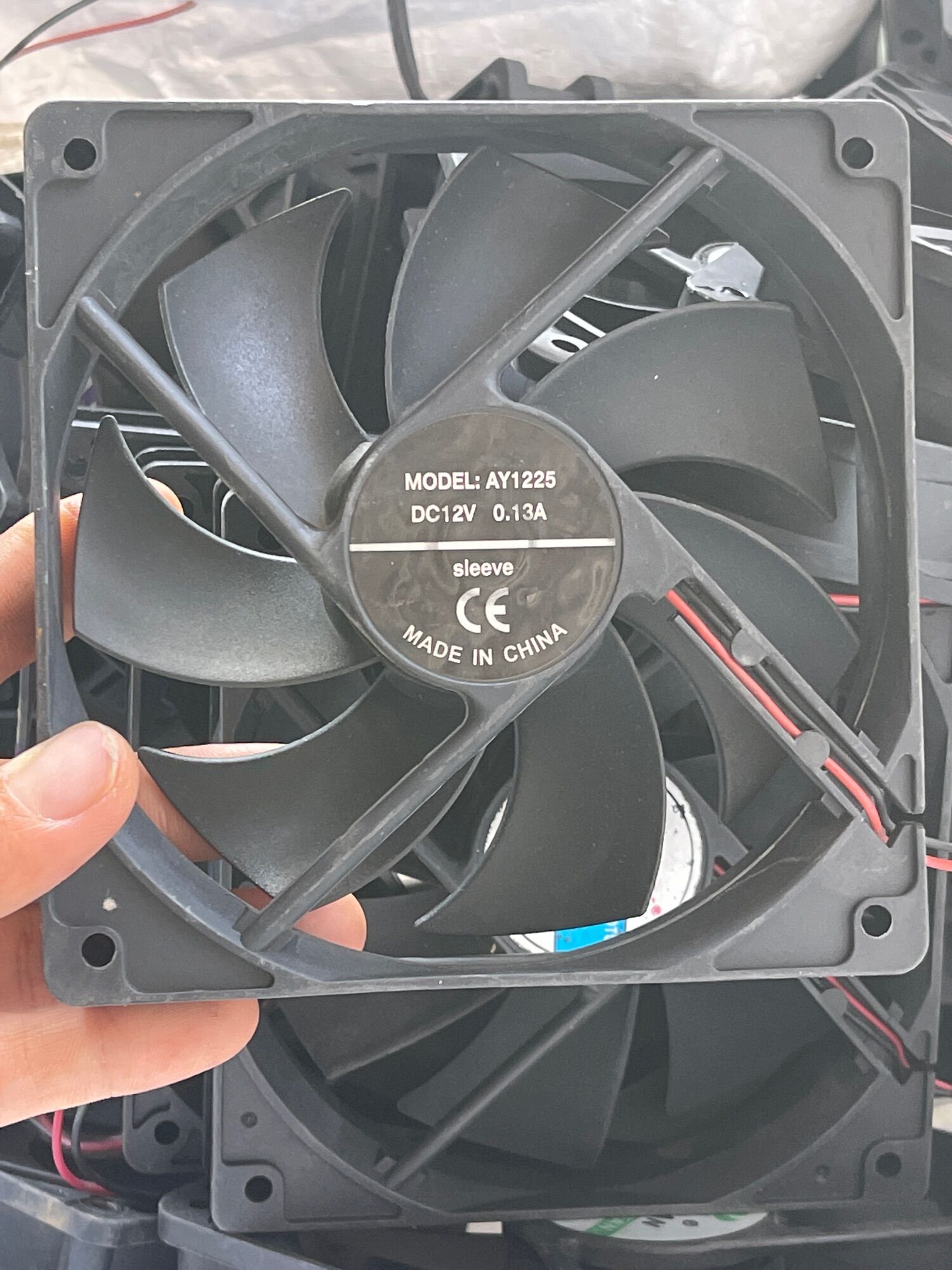 Quạt 12V fan 12x12x2.5cm (dòng dưới 0.2A có jack cắm)