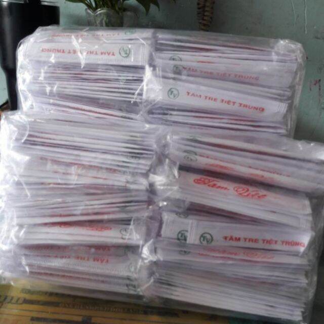 Tăm Tre Tiệt trùng - Tăm Tre giấy - Một gói 300 Cây