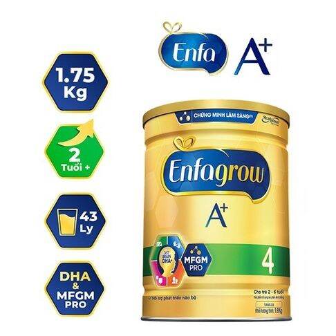 [Date 06/2025] Sữa bột Enfagrow A+ 4 Vị nhạt 3,3kg/ 2,2kg/ 1,7kg Vị nhạt