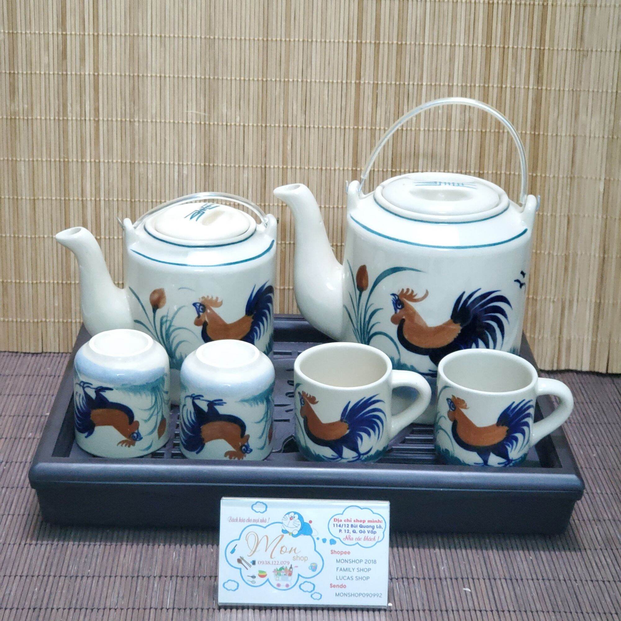 BỘ UỐNG TRÀ 🍵 CON GÀ CAO CẤP 8 MÓN