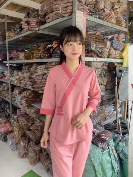 Đồ đi chùa nữ_Mẫu kate 3 nút