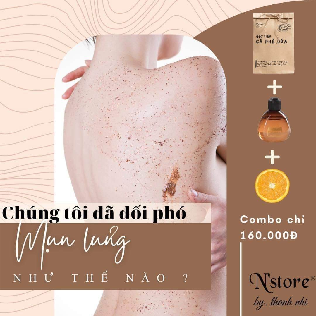 BỘT TẮM CÀ PHÊ DỪA - NHÃ NẮNG,TẨY TẾ BÀO CHẾT