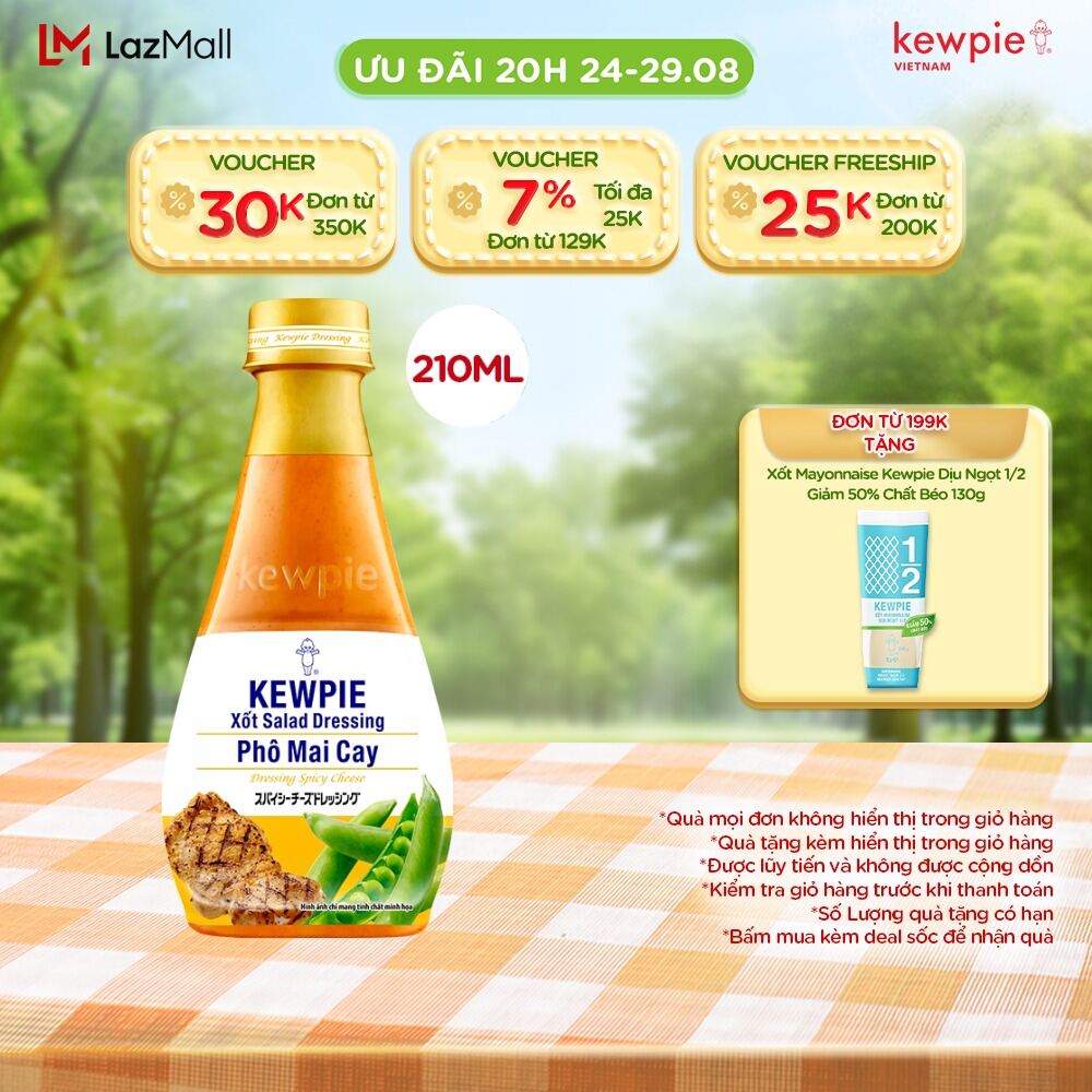 Xốt Salad Dressing Phô Mai Cay Kewpie 210ml