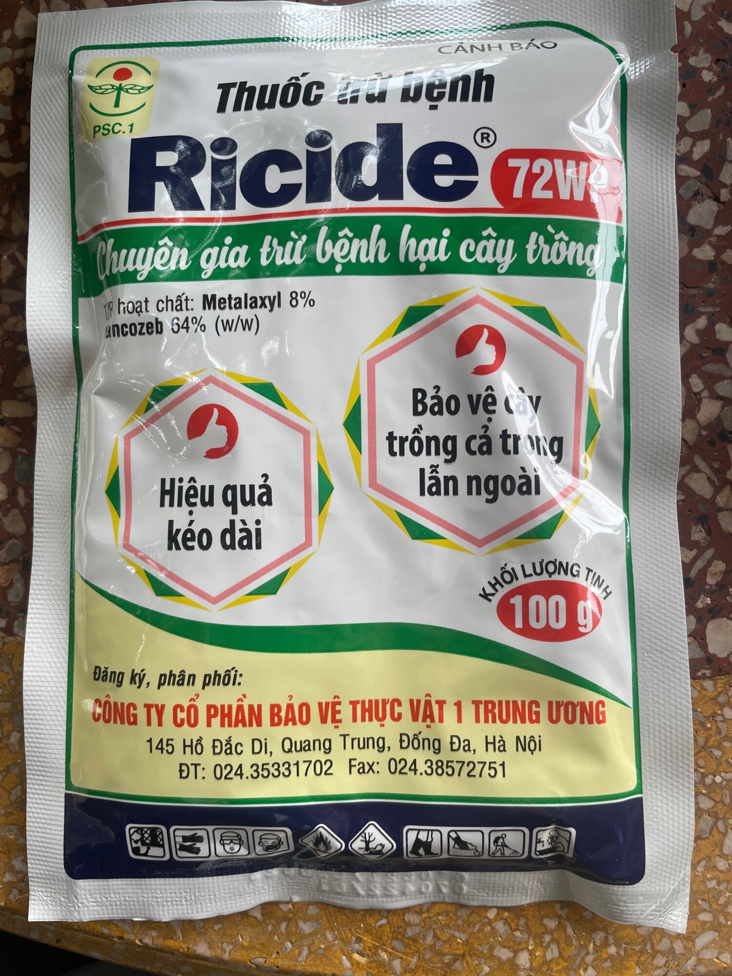 Ricide 72WP 100gr Thuốc trừ bệnh cây trồng.