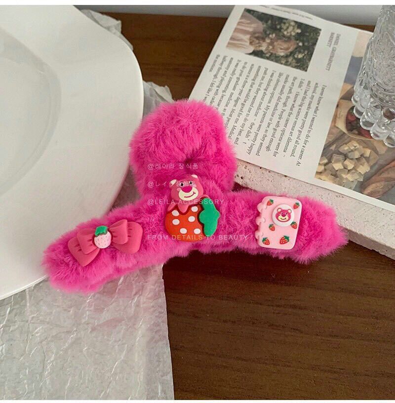 KẸP TÓC CÀNG CUA BÔNG GẤU DÂU LOTSO