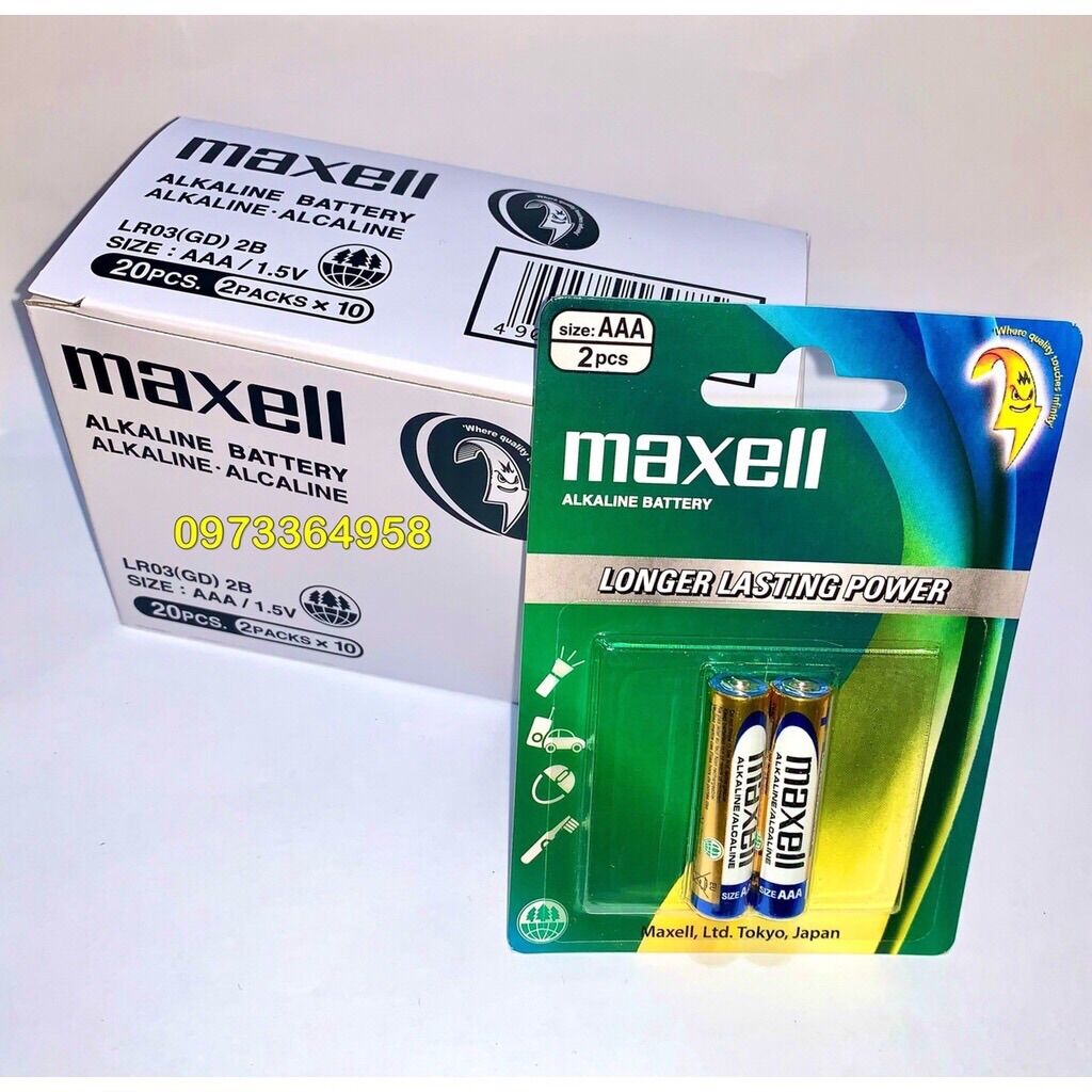 Combo 5 vỉ pin aaa maxell alkaline