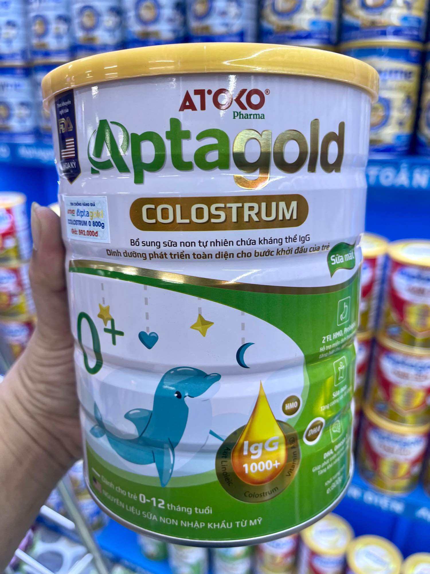 Sữa Aptagold Colostrum Lon 800g Cho trẻ từ 0 đến 12 tháng