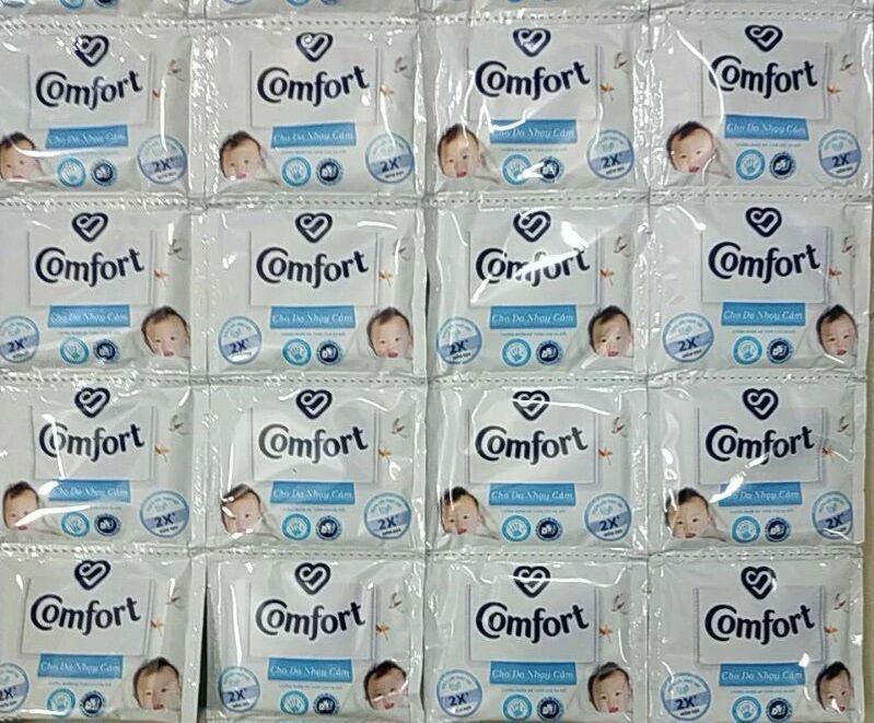 Nước xả vải Comfort cho da nhạy cảm dây 10 gói × 20 ml.