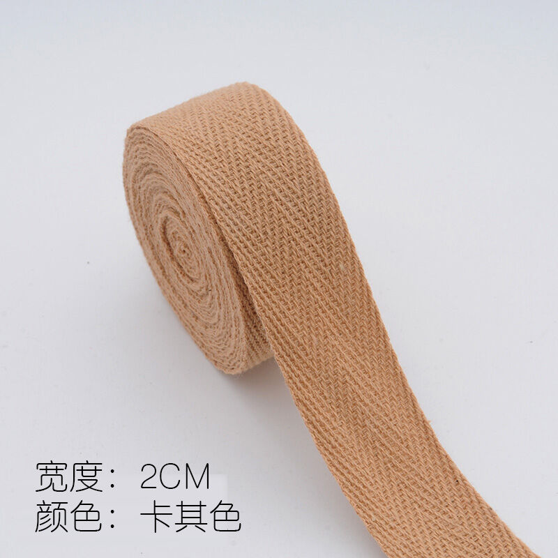 Dây viền cuốn viền cổ tức cotton, dây buộc, dây buộc, dây buộc, dây vải rộng 1cm, màu đen, màu trắng, 2 cm