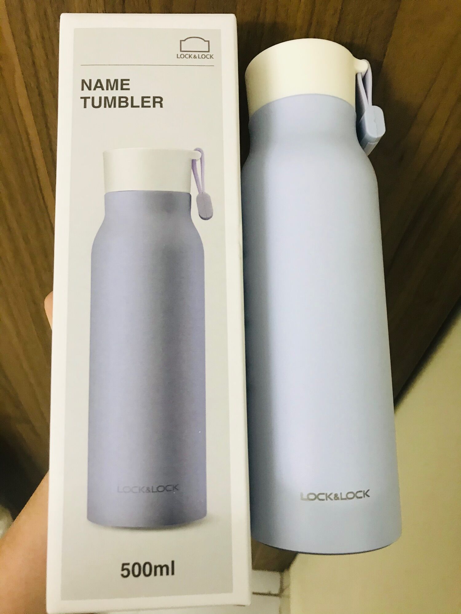 Bình giữ nhiệt Lock&Lock  Laneige Name Tumbler 500ml màu xanh  bản Lumious hàng giới hạn