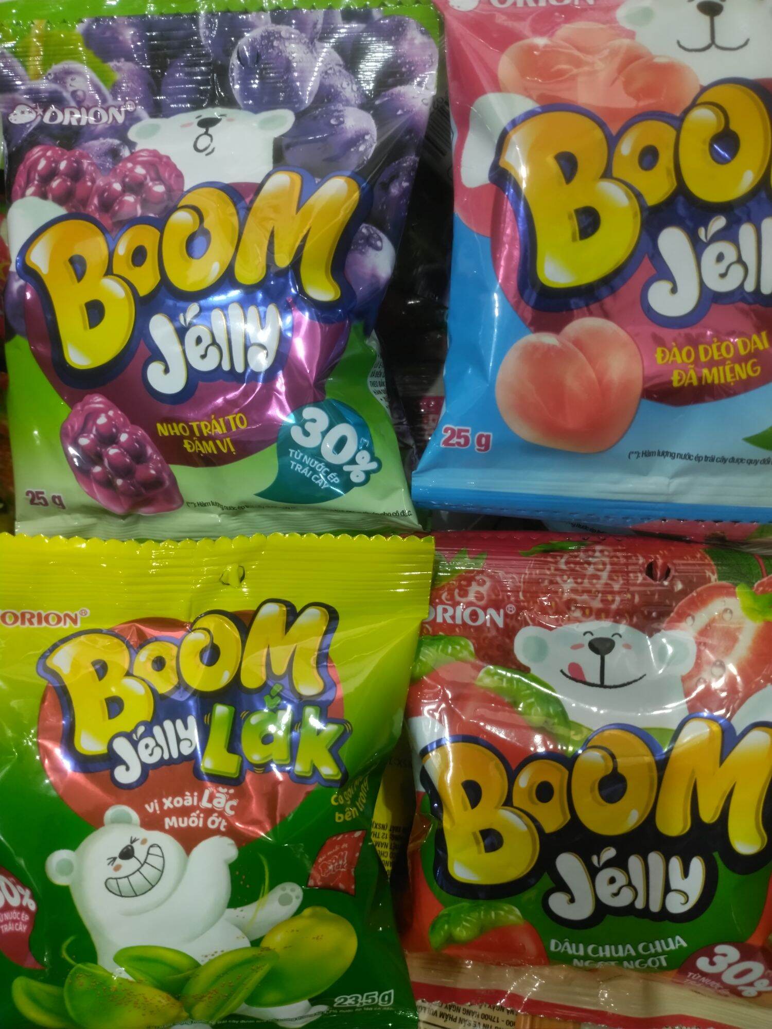 Kẹo Boom Jelly các vị gói 25g