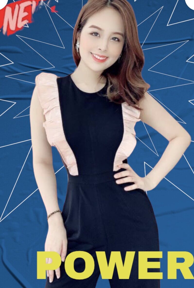 jumpsuit nữ quần dài ống suông