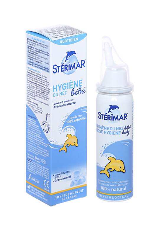 Xịt mũi Sterimar Nose Hygiene Baby giảm nghẹt mũi cho bé chai lớn 150ml