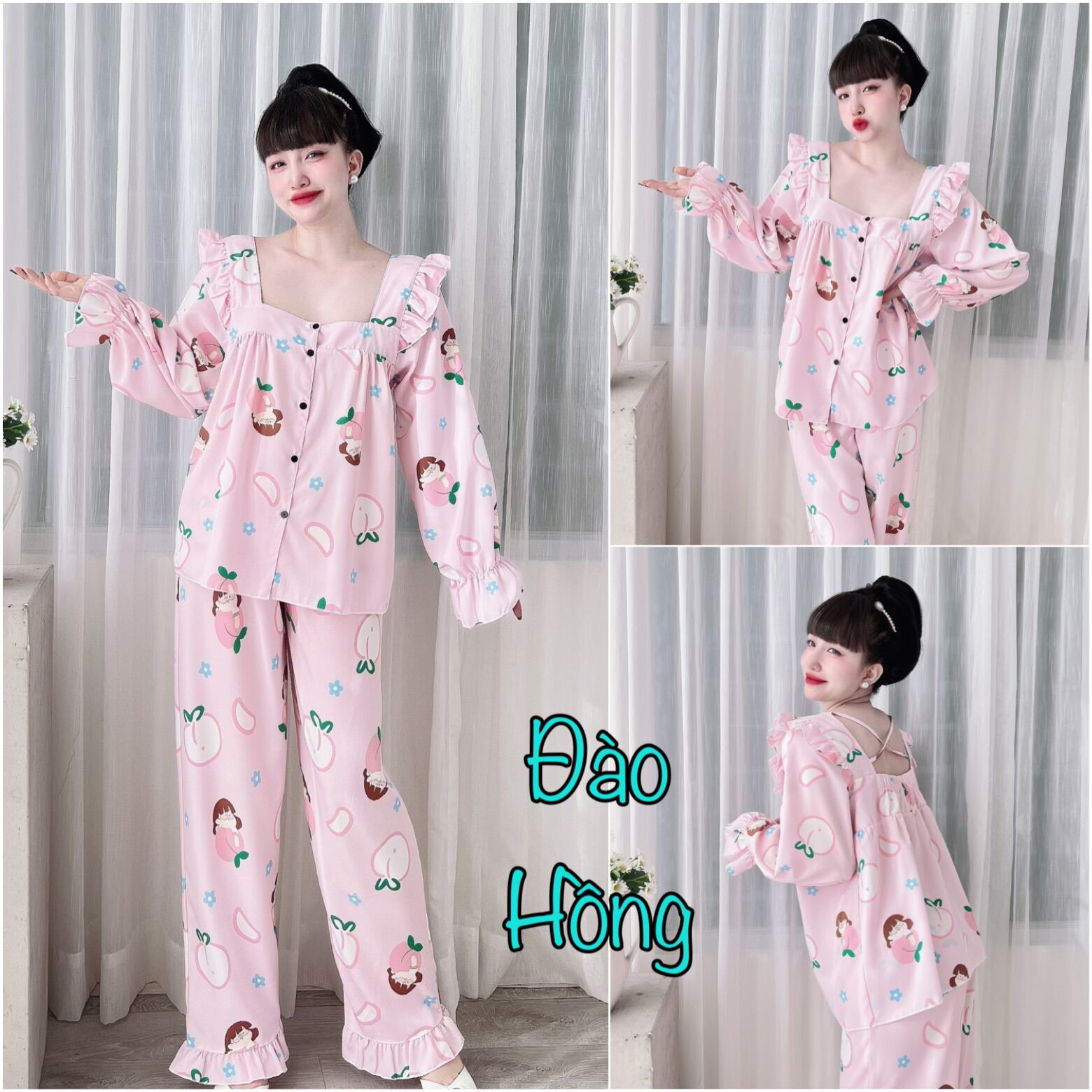 (Bigsize 50-110kg) Đồ Bộ Lụa Nhật Hoạ Tiết siêu xinh - Form Áo Cánh Dơi